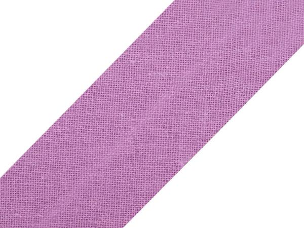 Schrägband Baumwolle Breite 20 mm gefalzt -  Hellviolett